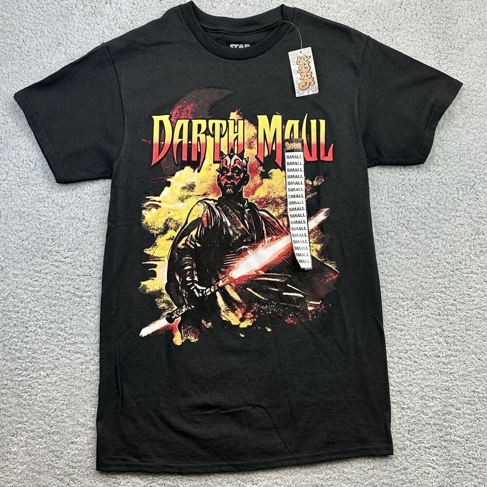 Star Wars Episode 1 Darth Maul Black T Shirt Size Small MAD Engine NWT Spencer’s